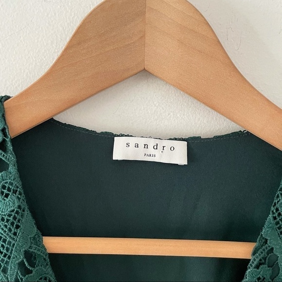 NWT Sandro Hearty Lace Fit & Flare Cocktail Dress - Picture 14 of 16